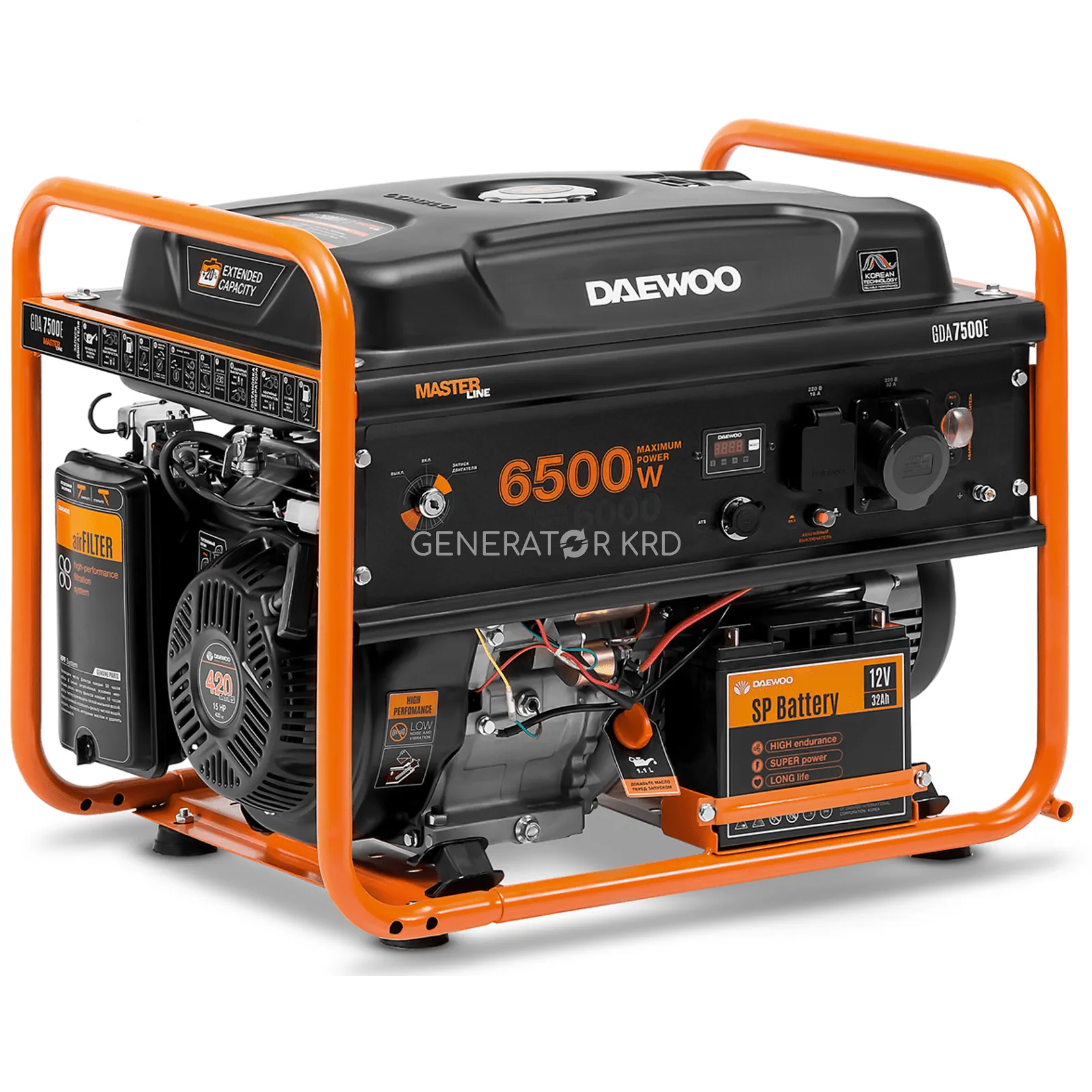 Генератор DAEWOO GDA 7500E