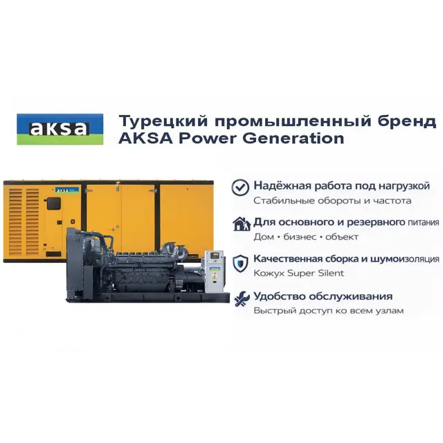 Генератор Aksa APD1250P в кожухе